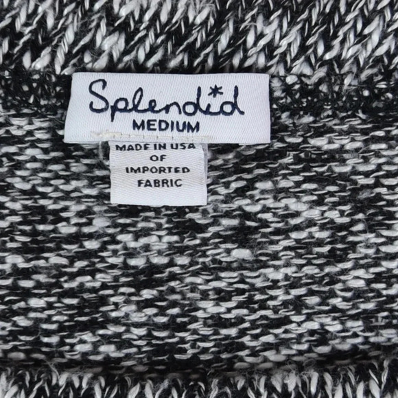 Splendid || Split Back Marled Heathered Knit Sweater Medium - Picture 4 of 7